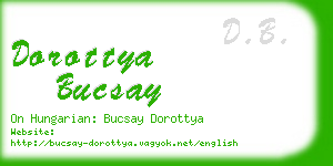 dorottya bucsay business card